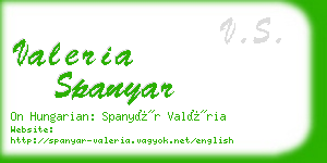 valeria spanyar business card